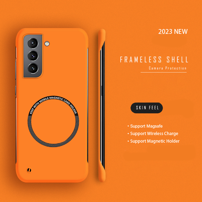 Ultra Thin Frameless Phone Cover - Coque de téléphone magnétique sans cadre,