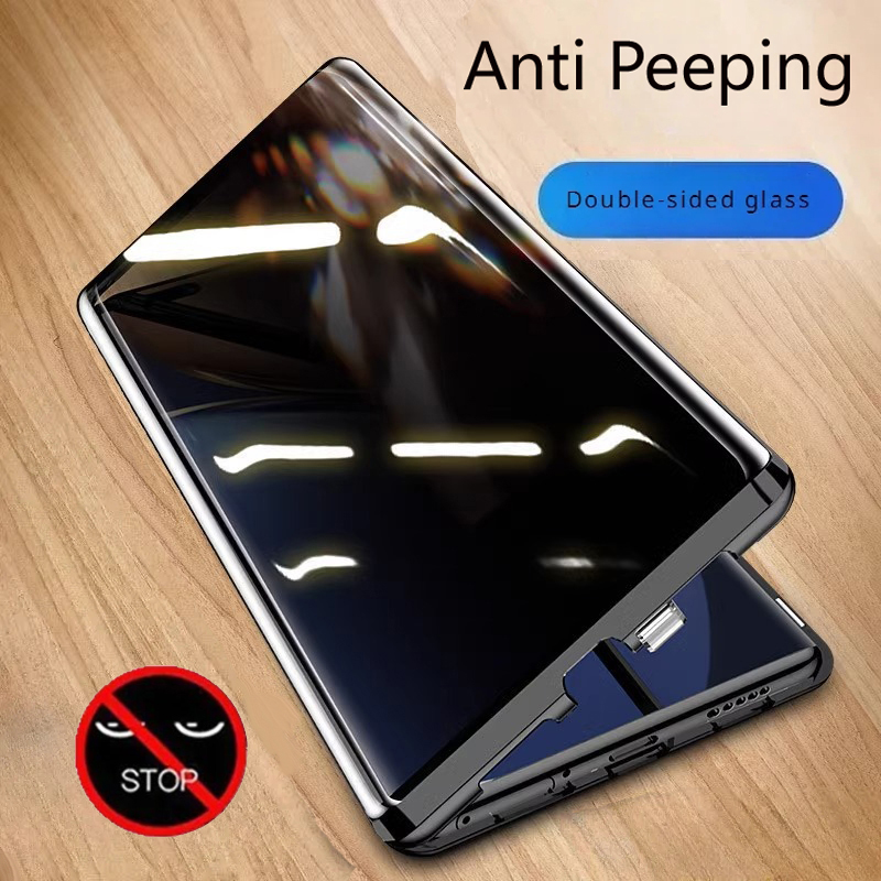 Anti Spy Privacy Glass Case - Coque de téléphone en métal Double