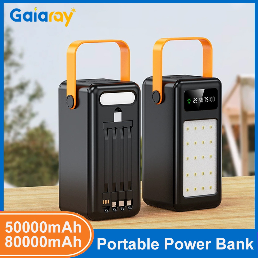 Power Banks - Banque d'alimentation portable 50000mAh 80000mAh, charge