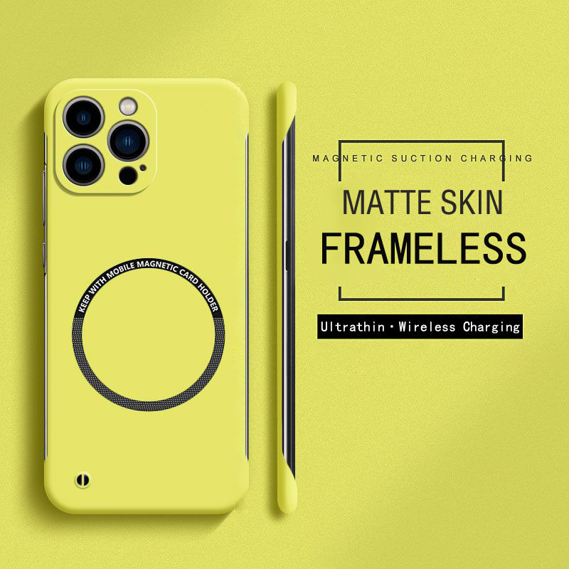 Matte Hard Pc Back Case - Étui magnétique sans cadre pour Magsafe