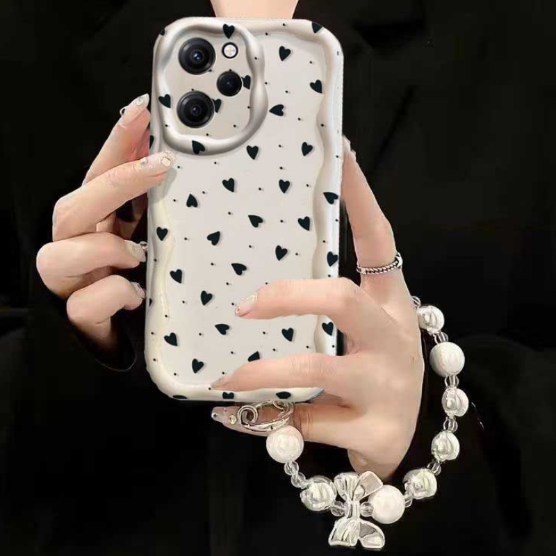 Cute Cartoon Wrist Strap Silicone Case - Coque pour RENO 15 15F 14