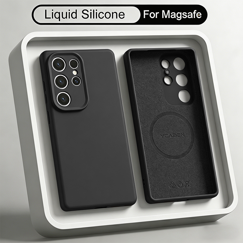 Liquid Silicone Magnetic Phone Case - Coque de téléphone souple en Silicone
