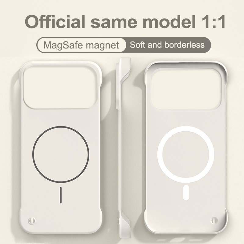 Ultra Thin Frameless Phone Cover - Coque de téléphone magnétique sans cadre,