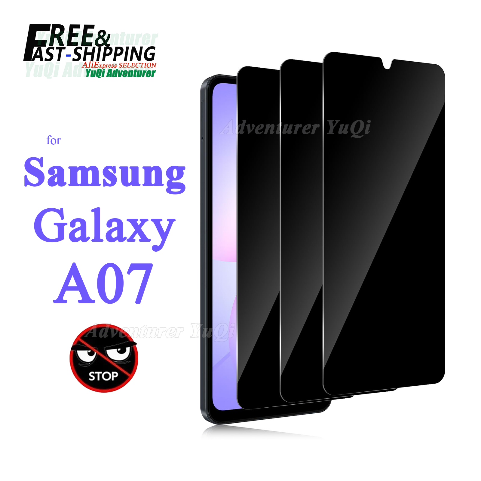 Anti Spy Privacy Glass Case - Protecteur d'écran Anti-espion pour Samsung Galaxy