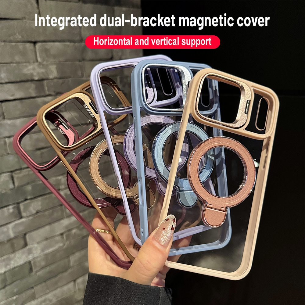 Clear Shockproof Bumper Case - Coque de téléphone magnétique MagSafe pour