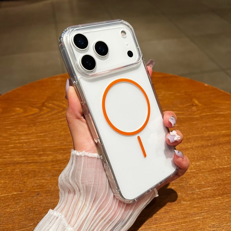 Clear Shockproof Bumper Case - Étui de chargement sans fil magnétique