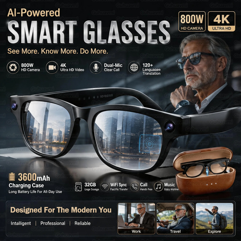 Power Banks - Lunettes Intelligentes Étanche avec Power Bank