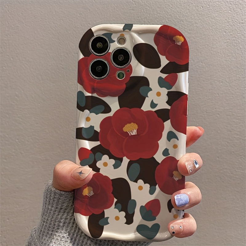 Vintage Floral Pattern Soft Case - Coque de téléphone à motif de