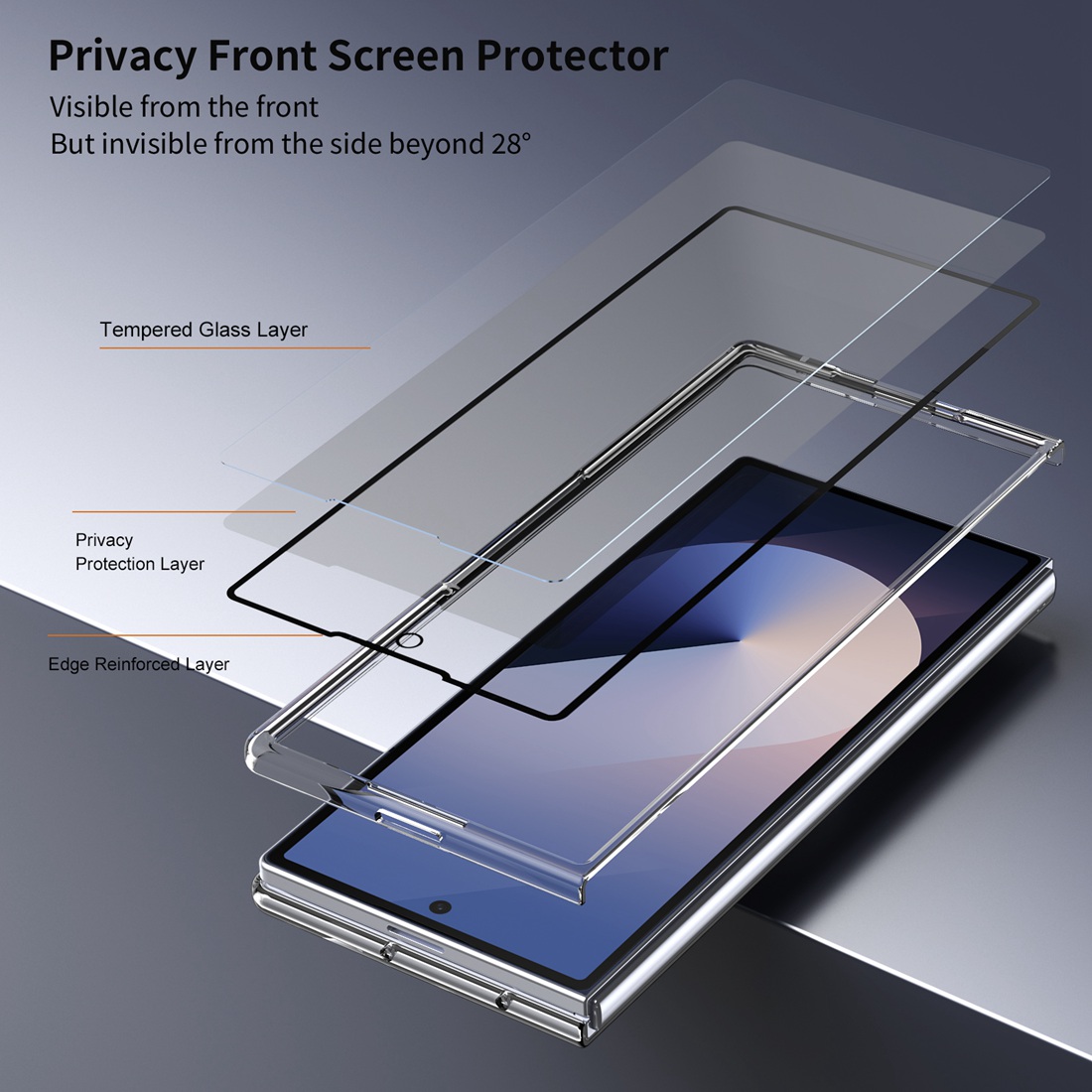 Protection d'écran en verre tr - Anti Spy Privacy Glass Case avis et prix