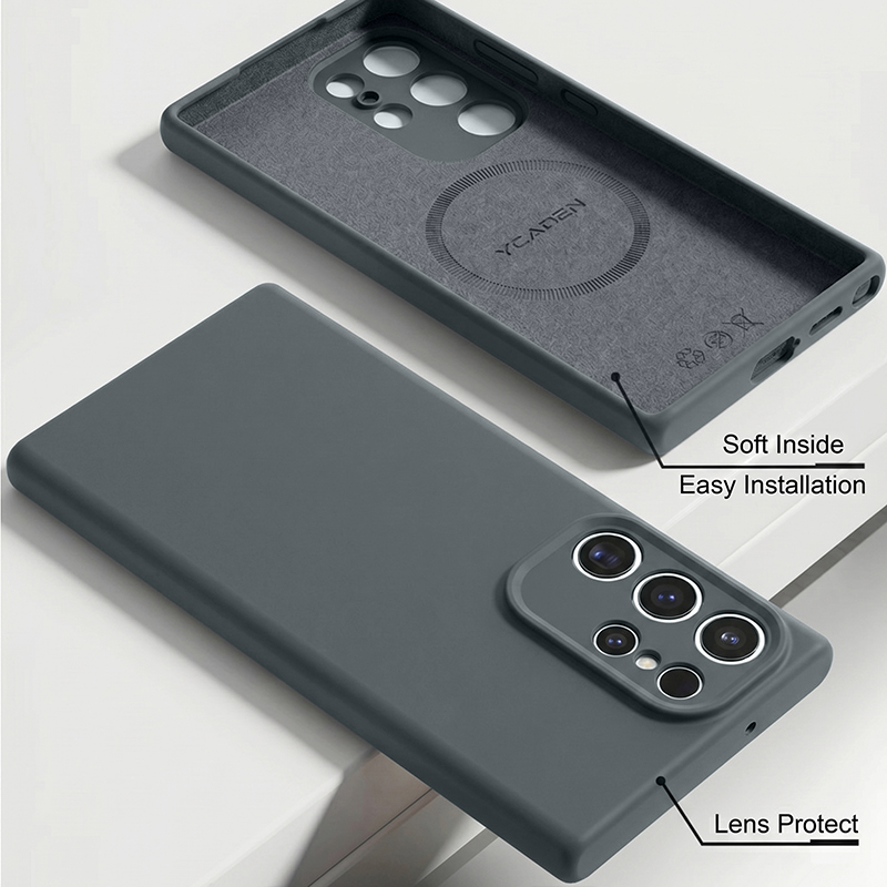 Coque de téléphone souple en S - Liquid Silicone Magnetic Phone Case avis et prix