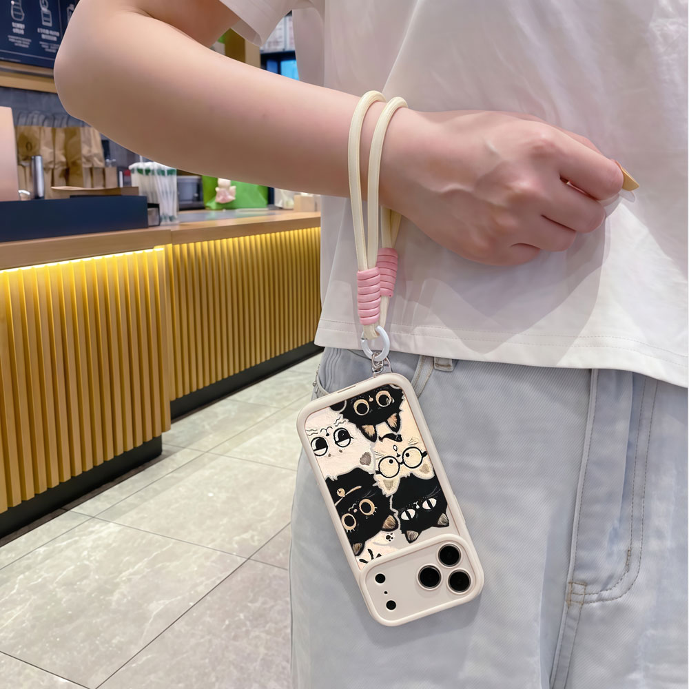 Coque de téléphone antichoc av - Cute Cartoon Wrist Strap Silicone Case avis et prix