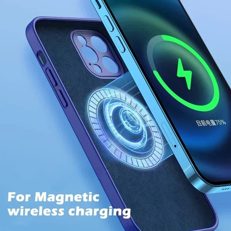Coque en silicone liquide pour - Liquid Silicone Magnetic Phone Case avis et prix
