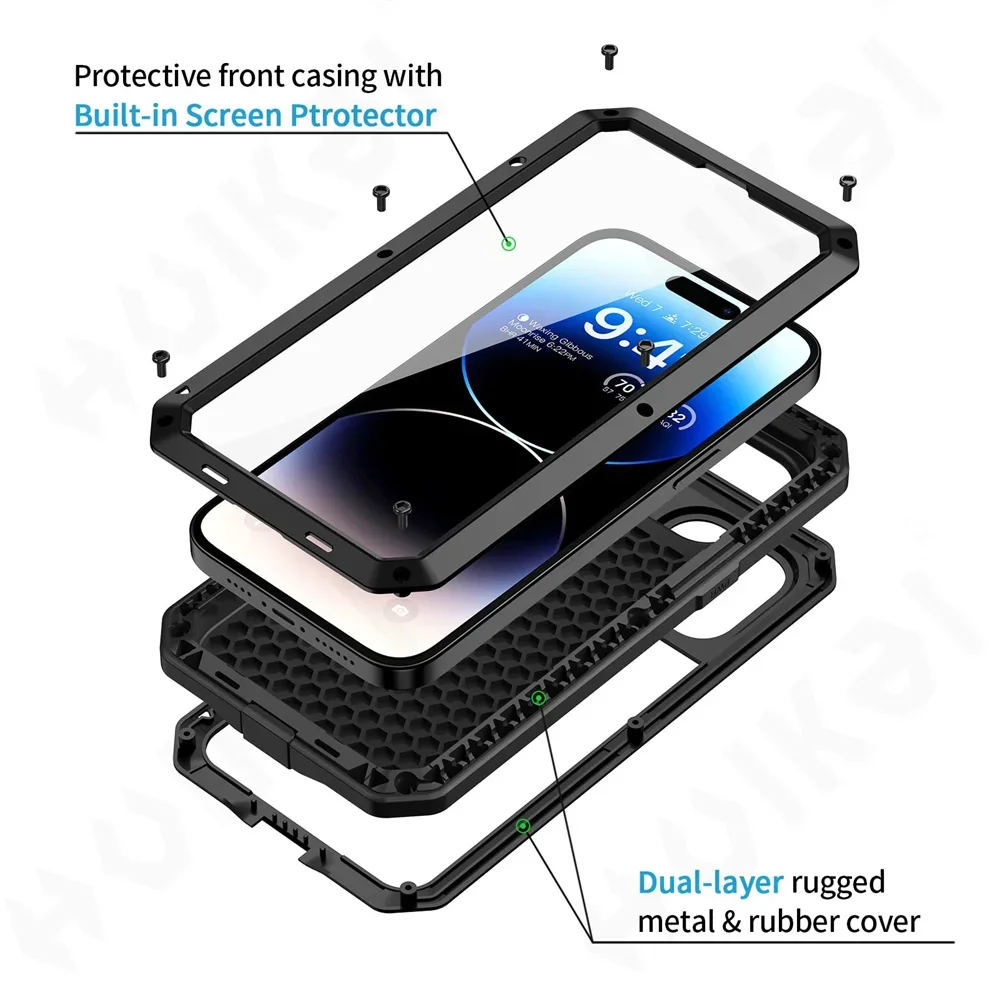 Coque pour iPhone 16 15 13 12  - Heavy Duty 360 Full Body Protective Case avis et prix