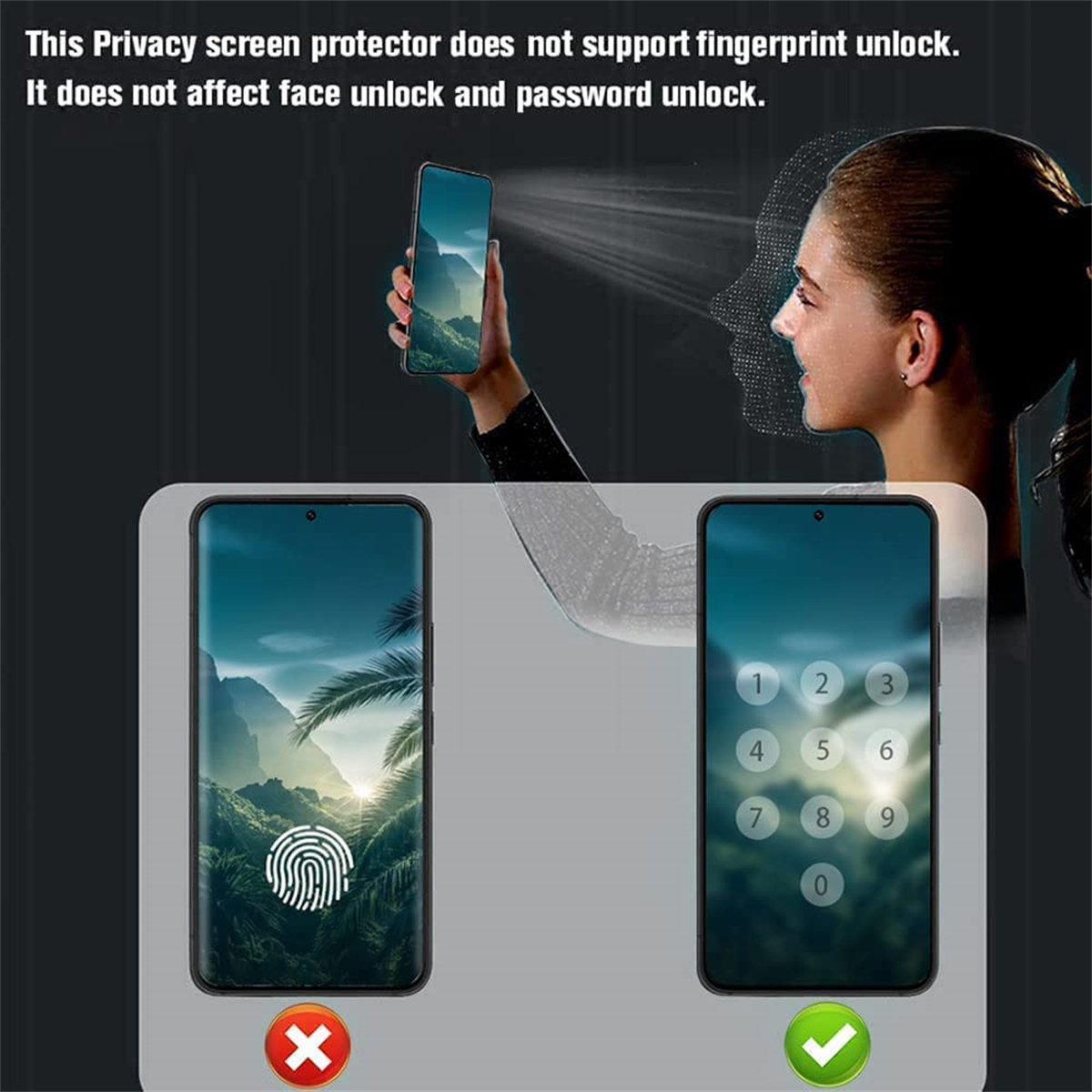 Protecteur d'écran Anti-espion - Anti Spy Privacy Glass Case avis et prix