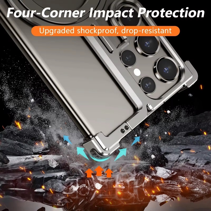 Coque de téléphone à support m - Metal Bumper Aluminum Frame Case avis et prix