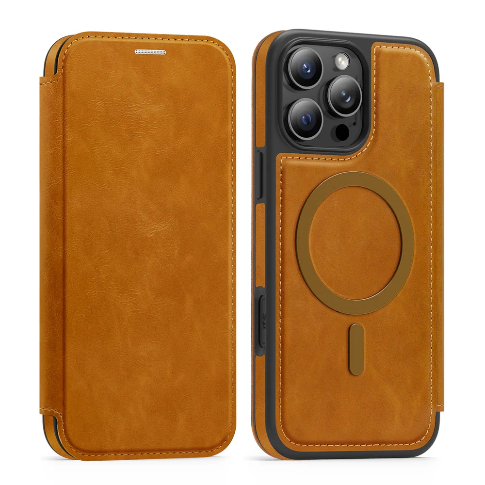 Étui de téléphone en cuir à ra - Leather Wallet Card Holder Phone Cover avis et prix