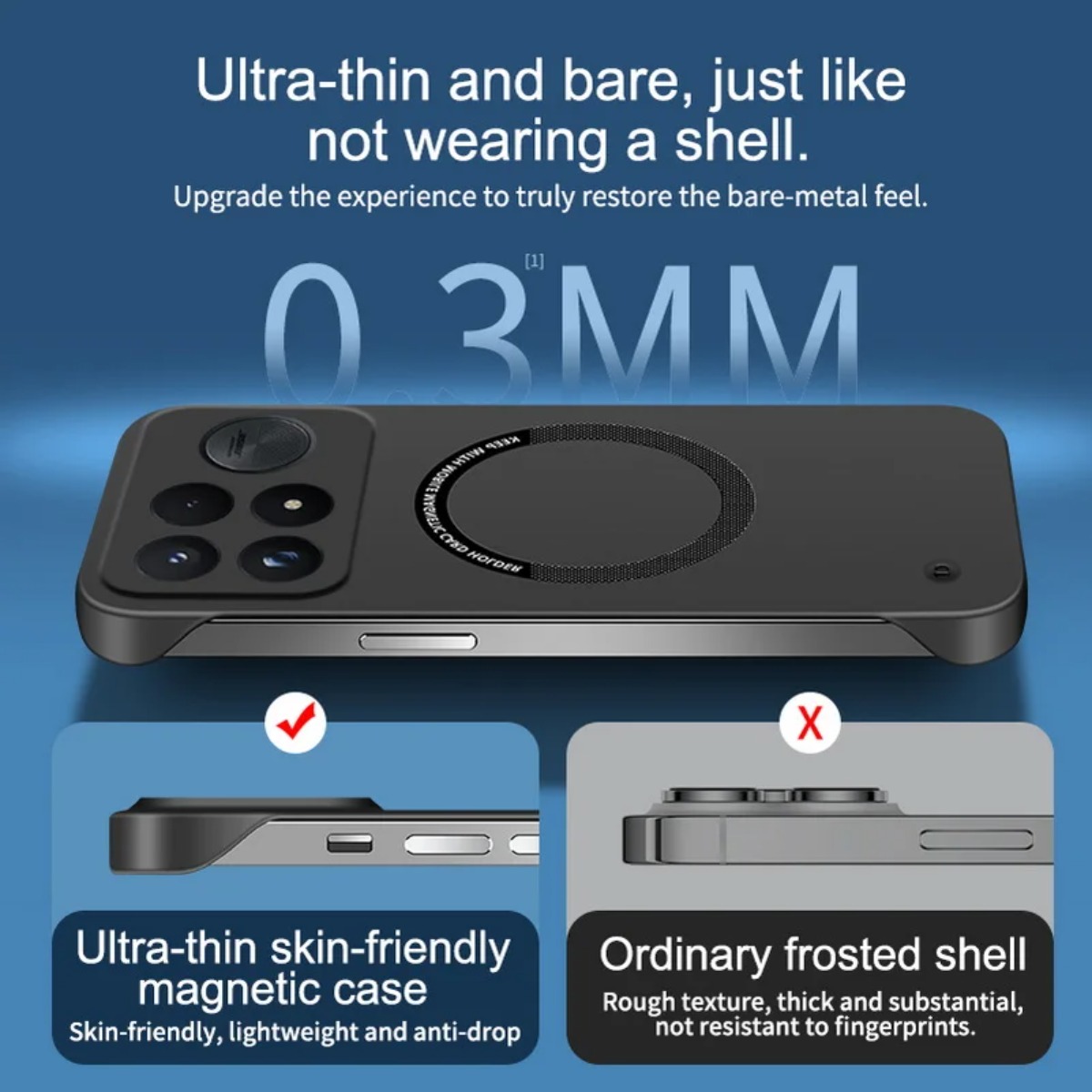 Coque ultra-fine sans cadre po - Ultra Thin Frameless Phone Cover avis et prix