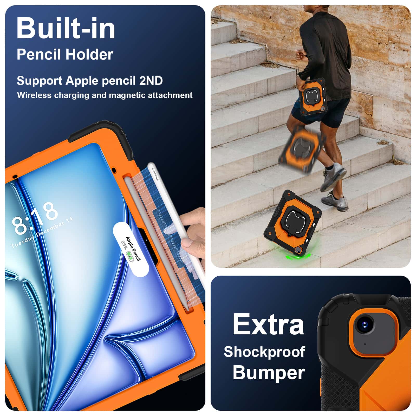 Étui pour iPad Pro 13 M5 Air 1 - Heavy Duty 360 Full Body Protective Case avis et prix