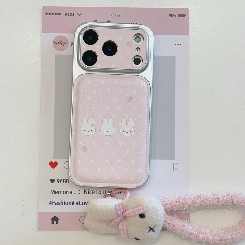 Étui de téléphone en cuir moti - Cute Cartoon Wrist Strap Silicone Case avis et prix
